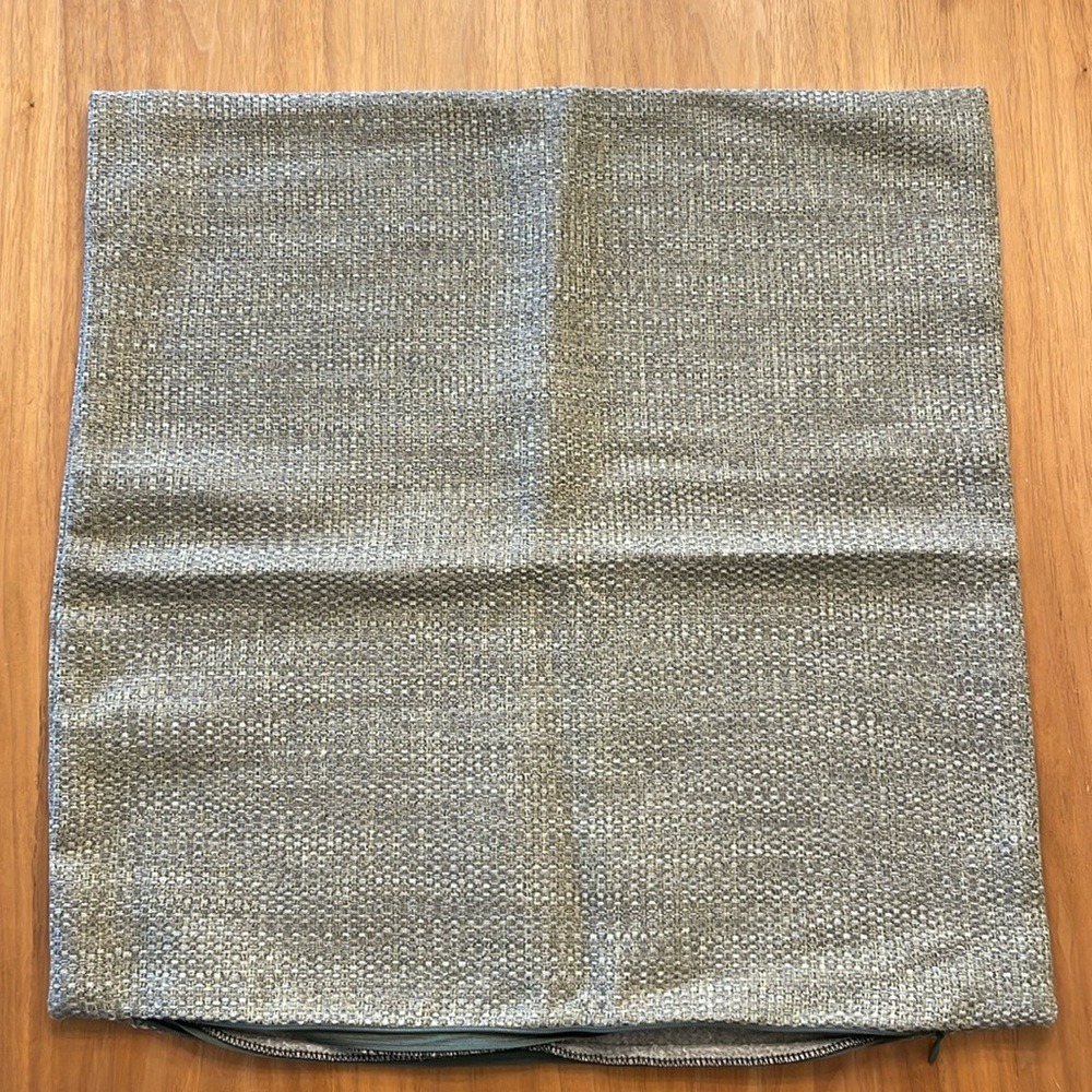 Green Woven Throw Pillow Cover